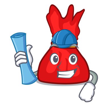 Mimar sarmalayıcı şeker karakter karikatür