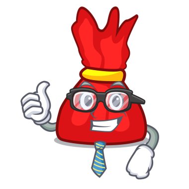 İşadamı sarmalayıcı şeker karakter karikatür