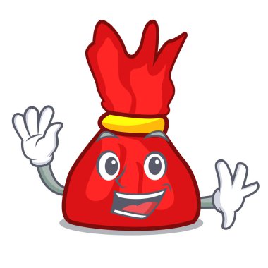 Sarmalayıcı şeker karakter karikatür sallayarak