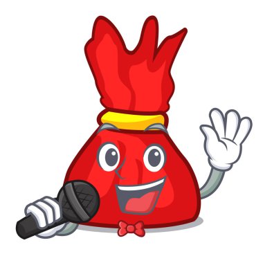 Şarkı sarmalayıcı şeker maskot çizgi film