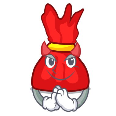 Şeytan sarmalayıcı şeker maskot çizgi film