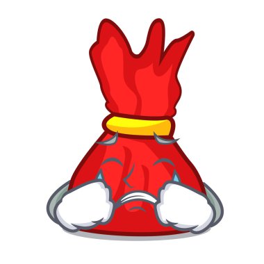 Ağlayan sarmalayıcı şeker maskot çizgi film