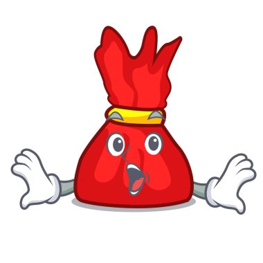 Şaşırmış sarmalayıcı şeker maskot çizgi film