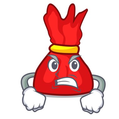 Kızgın sarmalayıcı şeker maskot çizgi film