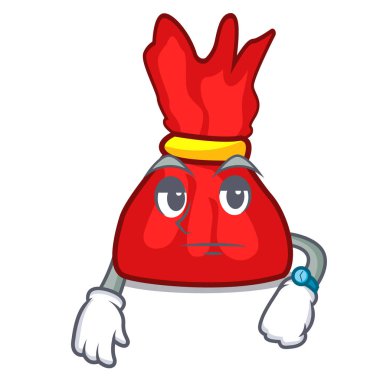 Bekleyen sarmalayıcı şeker maskot çizgi film