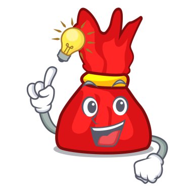 Bir fikir sarmalayıcı şeker maskot çizgi film var