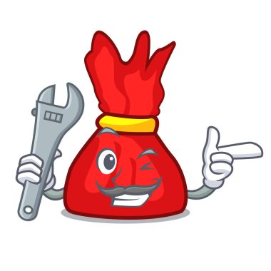 Mekanik sarmalayıcı şeker maskot çizgi film