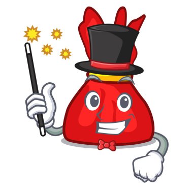 Sihirbaz sarmalayıcı şeker maskot çizgi film