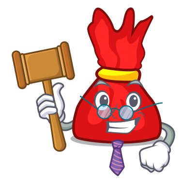 Yargıç sarmalayıcı şeker maskot çizgi film