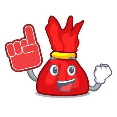 Köpük parmak sarmalayıcı şeker maskot çizgi film