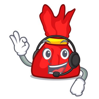 Kulaklık sarmalayıcı şeker maskot karikatür ile