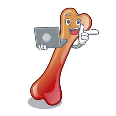 Dizüstü kemik jöleli şeker karakter karikatür ile