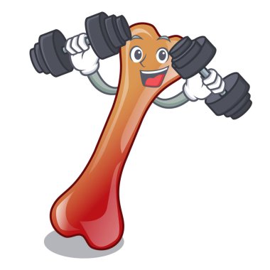 Fitness kemik jöleli şeker karakter karikatür