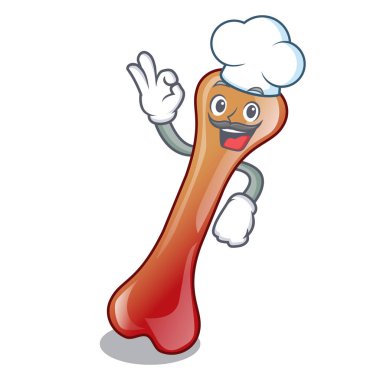 Şef kemik jöleli şeker karakter karikatür
