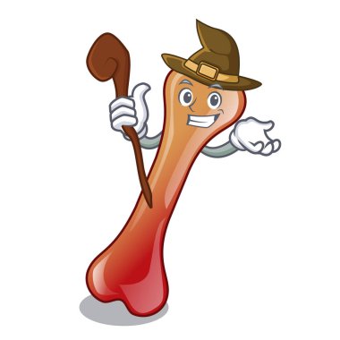 Cadı kemik jöleli şeker maskot çizgi film