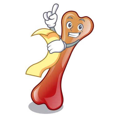 Menü kemik jöleli şeker maskot karikatür ile