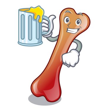 Suyu kemik jöleli şeker maskot karikatür ile