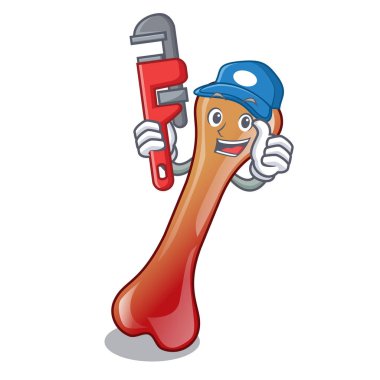 Tesisatçı kemik jöleli şeker maskot çizgi film