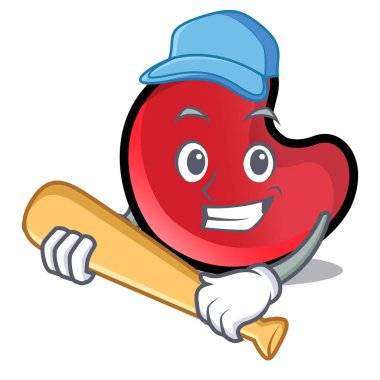 İskambil beyzbol şeker ay karakter karikatür