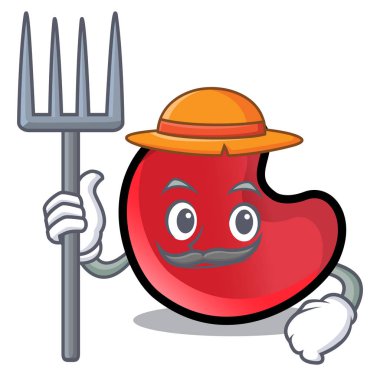 Çiftçi şeker ay karakter karikatür