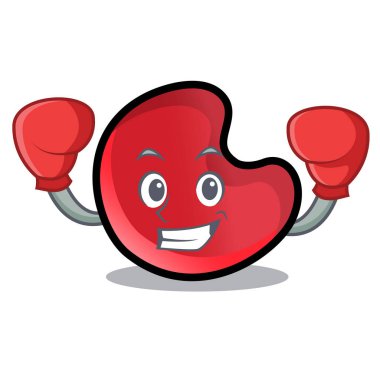 Şeker ay karakter karikatür boks