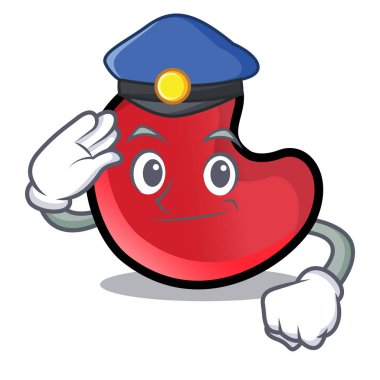 Polis şeker ay karakter karikatür vektör çizim