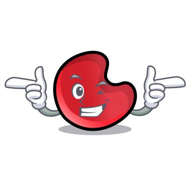 Wink şeker ay karakter karikatür