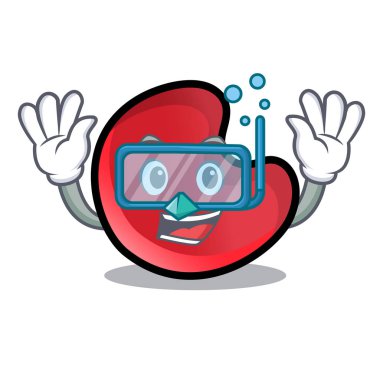 Dalış şeker ay karakter karikatür