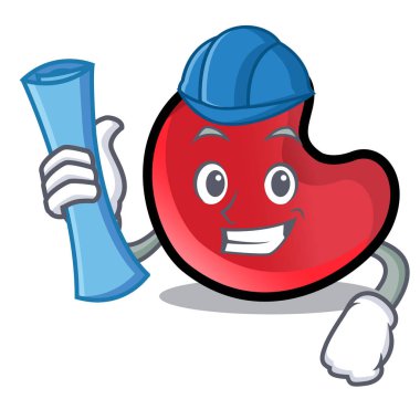 Mimar şeker ay karakter karikatür