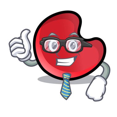 İşadamı şeker ay karakter karikatür