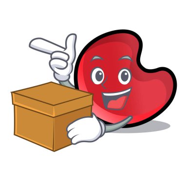 Kutu şeker ay karakter karikatür ile