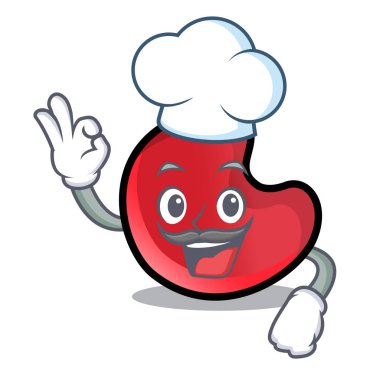 Şef şeker ay karakter karikatür