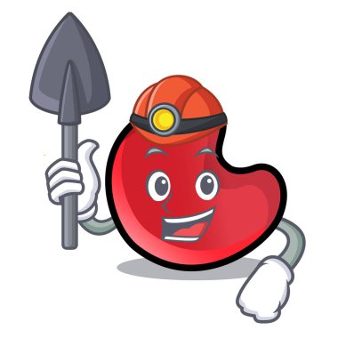 Madenci şeker ay maskot çizgi film