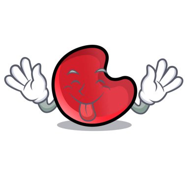 Şeker ay maskot karikatür dil