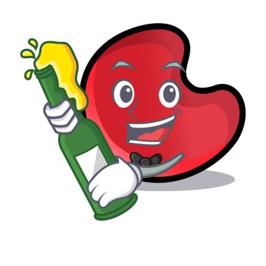 Bira şeker ay maskot karikatür ile