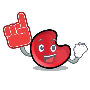 Köpük parmak şeker ay maskot çizgi film