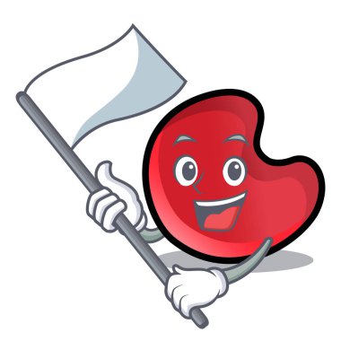 Bayrak şeker ay maskot karikatür ile