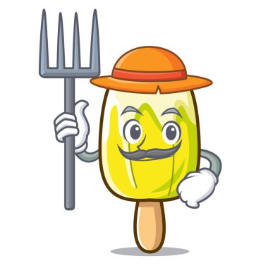 Çiftçi limon dondurma karakter karikatür