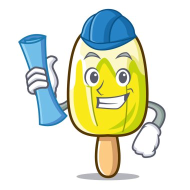 Limon dondurma karakter karikatür mimar