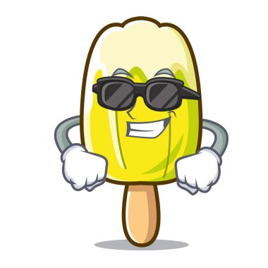 Süper cool limon dondurma karakter karikatür