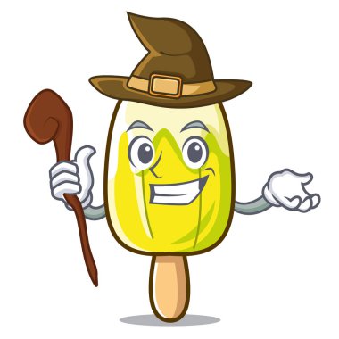 Cadı limon dondurma maskot çizgi film