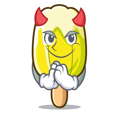 Şeytan limon dondurma maskot çizgi film