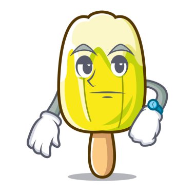 Bekleyen limon dondurma maskot çizgi film