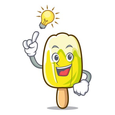 Bir fikir limon dondurma maskot çizgi film var