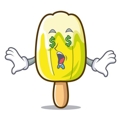 Para göz limon dondurma maskot çizgi film