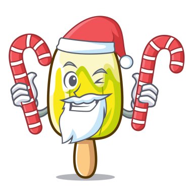 Santa şeker limon dondurma maskot karikatür ile