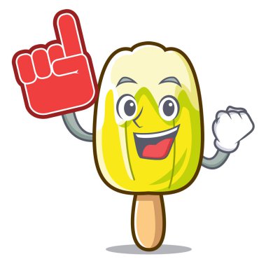 Köpük parmak limon dondurma maskot çizgi film