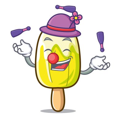 Limon dondurma maskot karikatür hokkabazlık