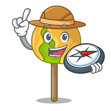 Explorer şeker elma maskot çizgi film