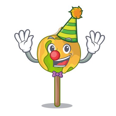 Palyaço şeker elma maskot çizgi film